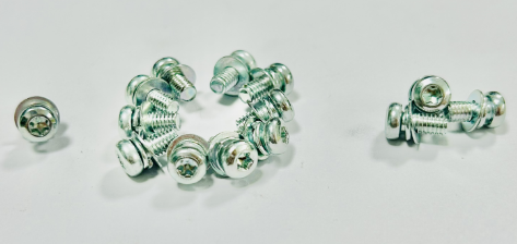 盘头梅花三组合螺钉，三价彩